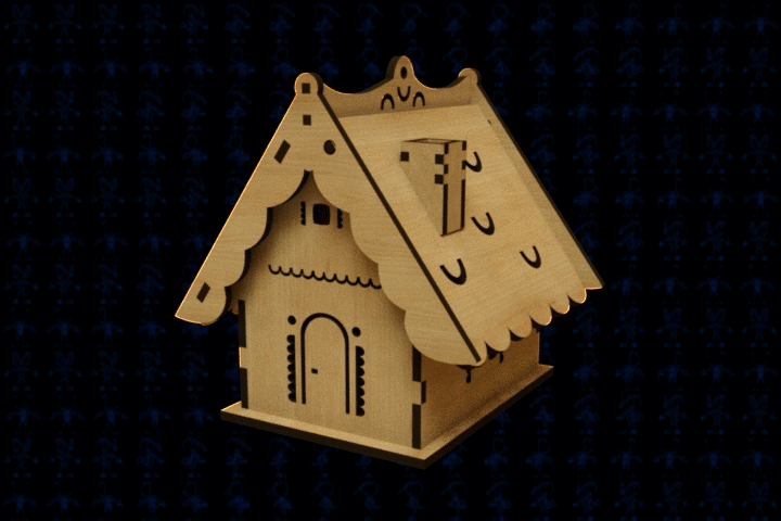 小木屋拼装模型3D图纸 Solidworks2018 附多种格式